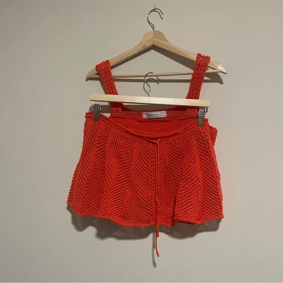 Free People Orange Fuego Sweater Skirt Two Piece Set, Size S - Picture 4 of 9
